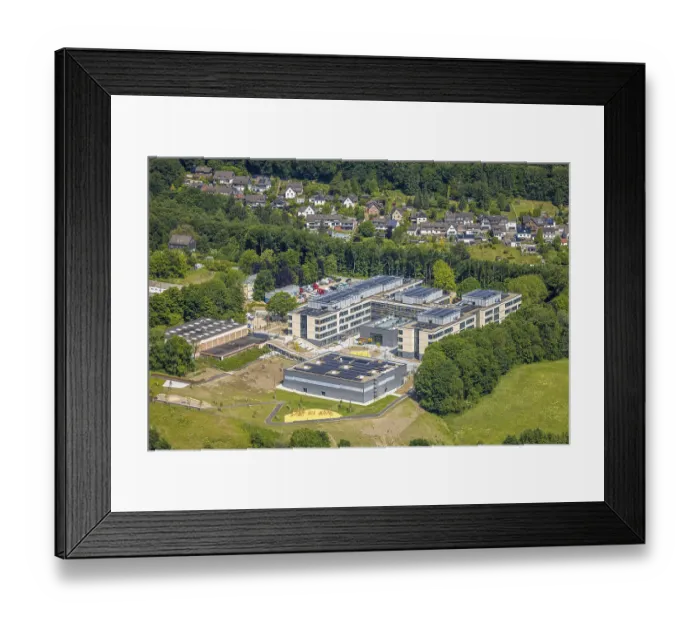 Framed Print : Aerial photo, elbert-Neviges comprehensive school