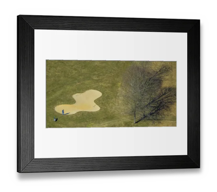 Framed Print : Aerial view, golf course Dornscheid