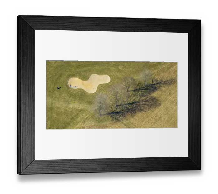 Framed Print : Aerial view, golf course Dornscheid
