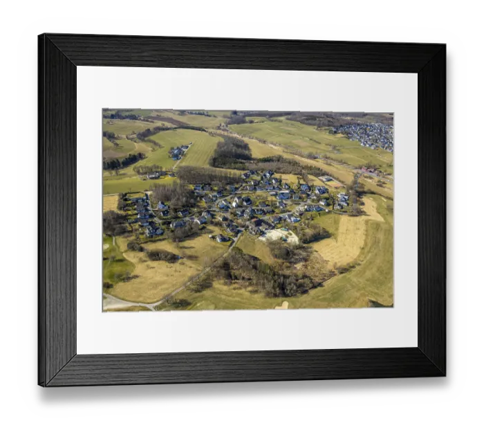 Framed Print : Aerial view, golf course Dornscheid
