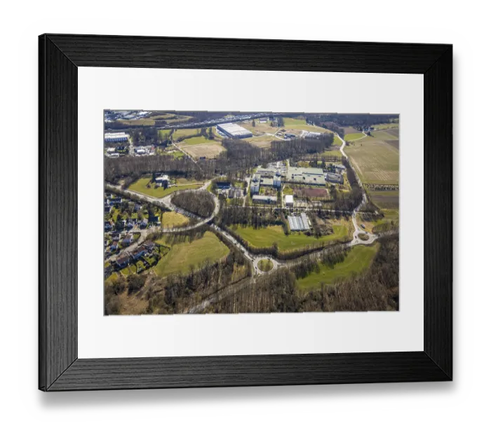 Framed Print : Aerial photo, Berufsbildungswerk Volmarstein