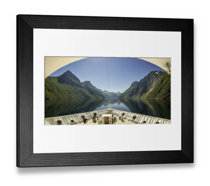 Framed Print : Panoramic view, bow, Storfjord