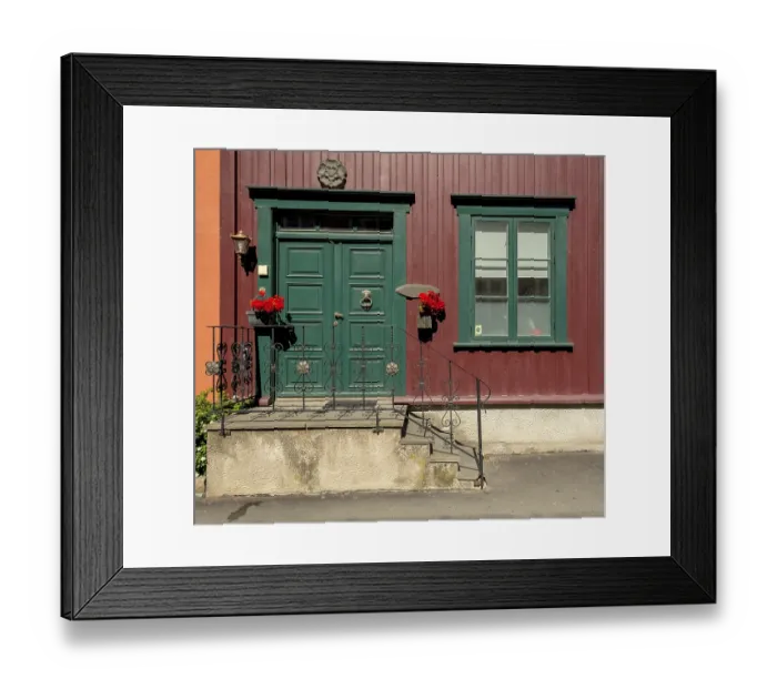 Framed Print : Shapes and colours, picturesque doors and windows