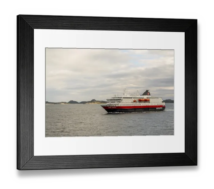 Framed Print : Ship MS Kong Harald, Bolga, Nordland