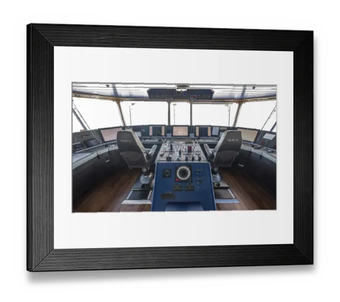 Framed Print : MS Polarlys, command bridge, Honningsvag Framed Print : MS Polarlys, command bridge, Honningsvag