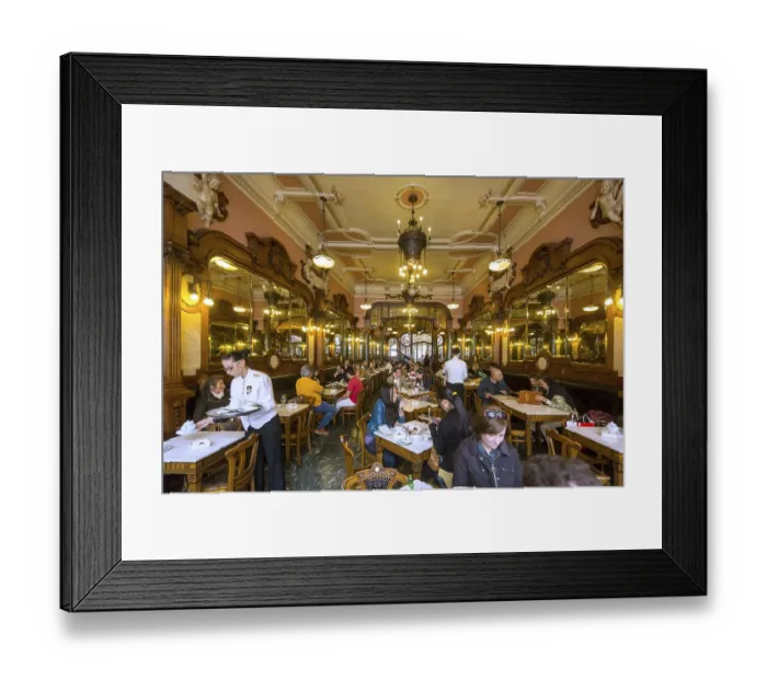 Framed Print : Cafe Majestic, art nouveau cafe
