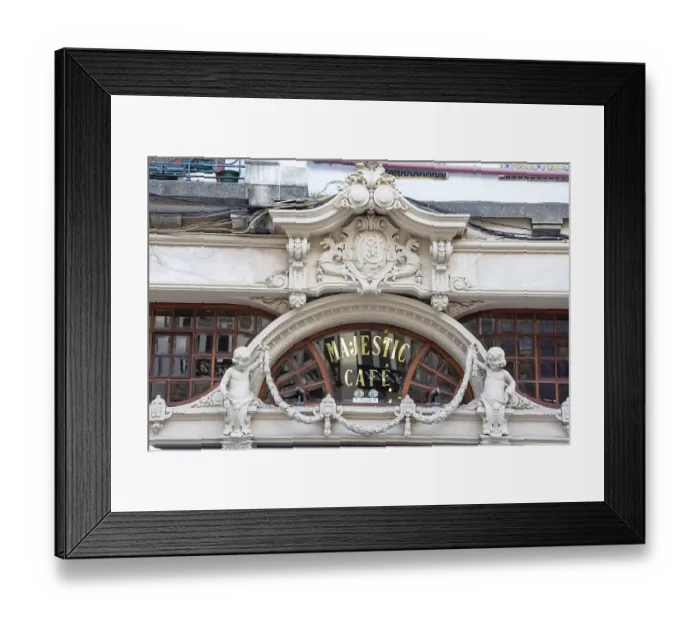 Framed Print : Cafe Majestic, art nouveau cafe