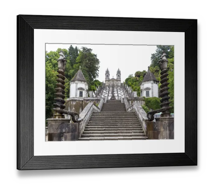 Framed Print : Stairway of the Five Senses, Bom Jesus do Monte