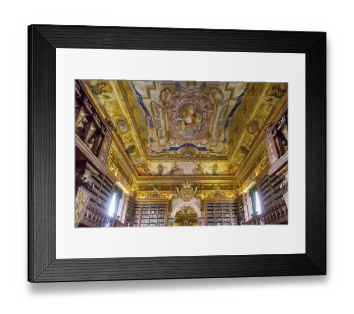 Framed Print : Biblioteca Joanina, historical university library Framed Print : Biblioteca Joanina, historical university library