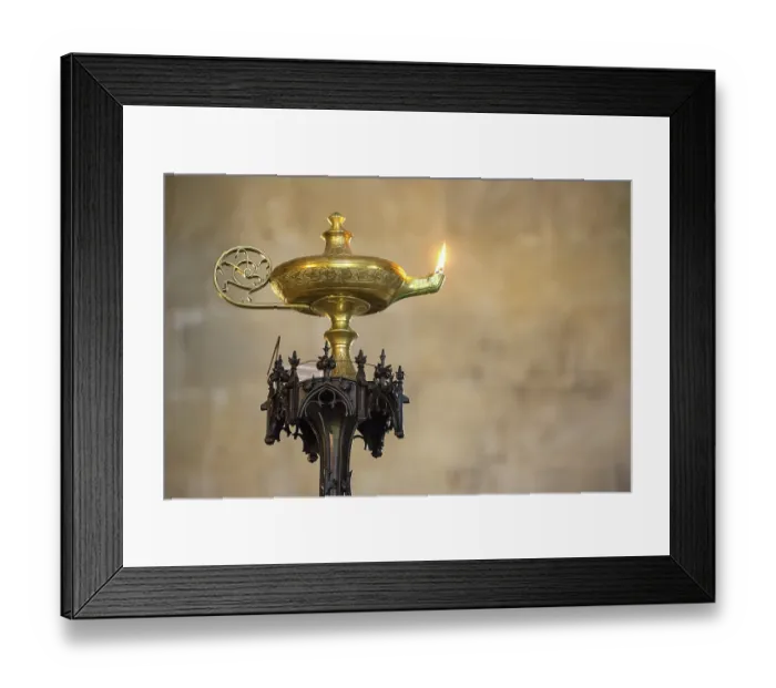 Framed Print : Oil lamp, Changing of the guard at the tomb of the unknown soldier in the chapter house