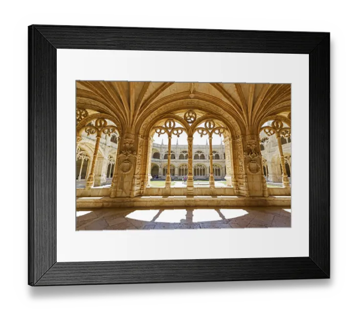 Framed Print : Manueline Cloister of Joao de Castilhos