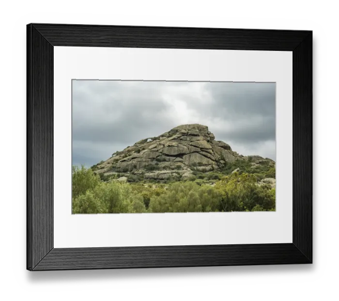Framed Print : Sardinia, rugged granite mountains of Gallura