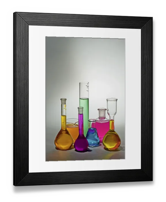 Framed Print : Still life, science chemical