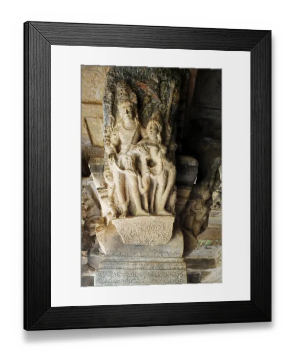 Framed Print : Cave temples of Badami Chalukyan king Mangalesa 593-610 A