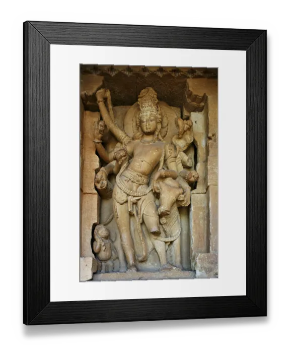Framed Print : Corridor statue in Durga temple 7th century