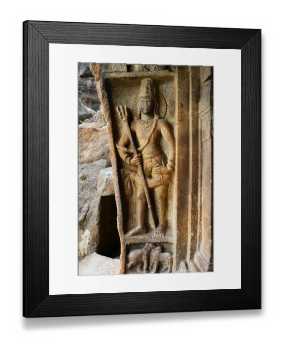 Framed Print : Cave temples of Badami Chalukyan king Mangalesa 593-610 A Framed Print : Cave temples of Badami Chalukyan king Mangalesa 593-610 A
