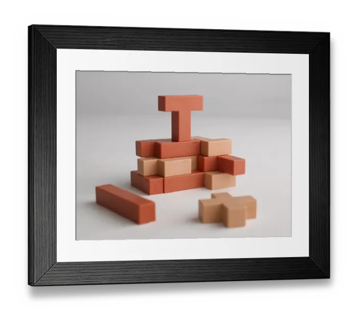 Framed Print : Puzzle India