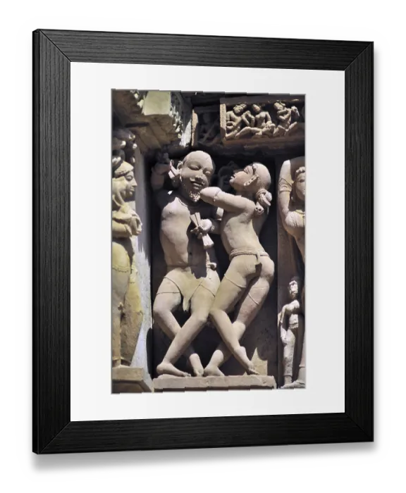 Framed Print : Khajuraho mithuna couples on wall of lakshmana temple madhya pradesh India Framed Print : Khajuraho mithuna couples on wall of lakshmana temple madhya pradesh India
