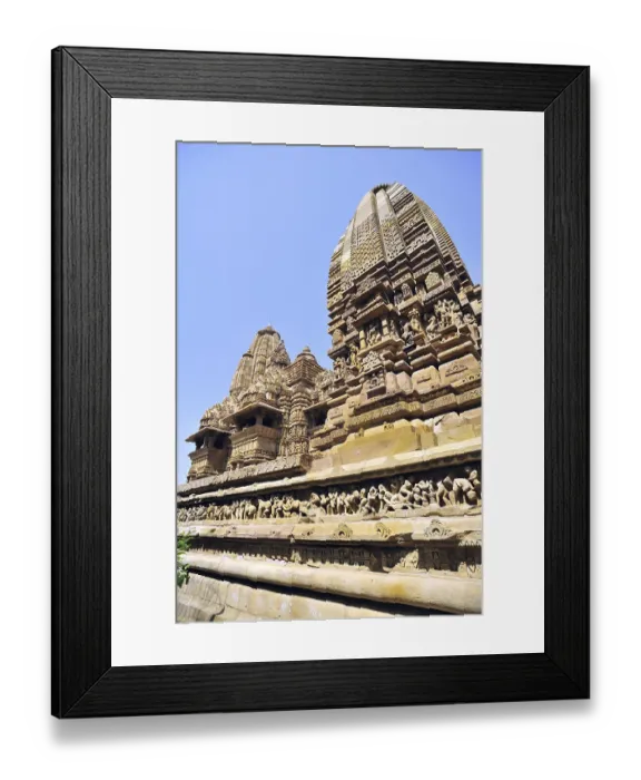 Framed Print : Khajuraho lakshmana temple plinth madhya pradesh india Framed Print : Khajuraho lakshmana temple plinth madhya pradesh india