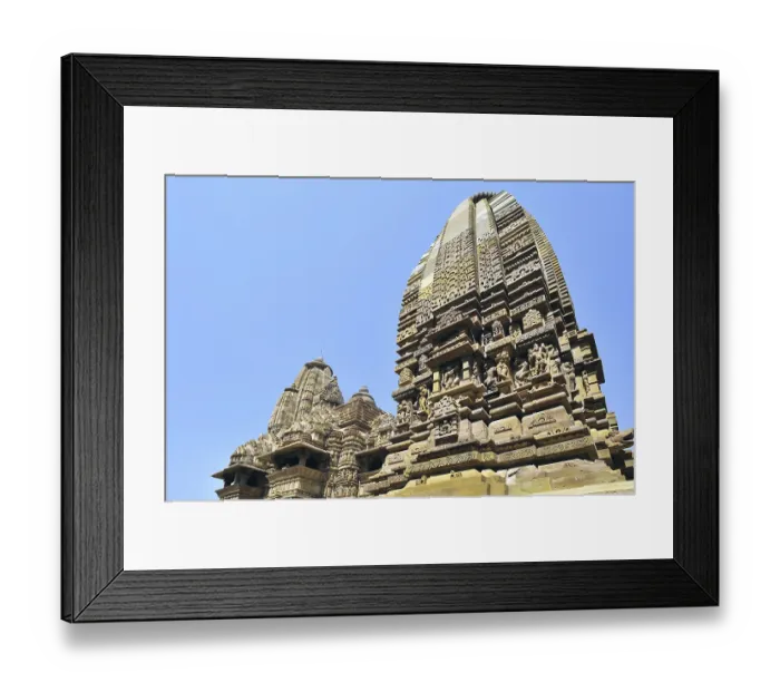 Framed Print : Khajuraho lakshmana temple plinth madhya pradesh india