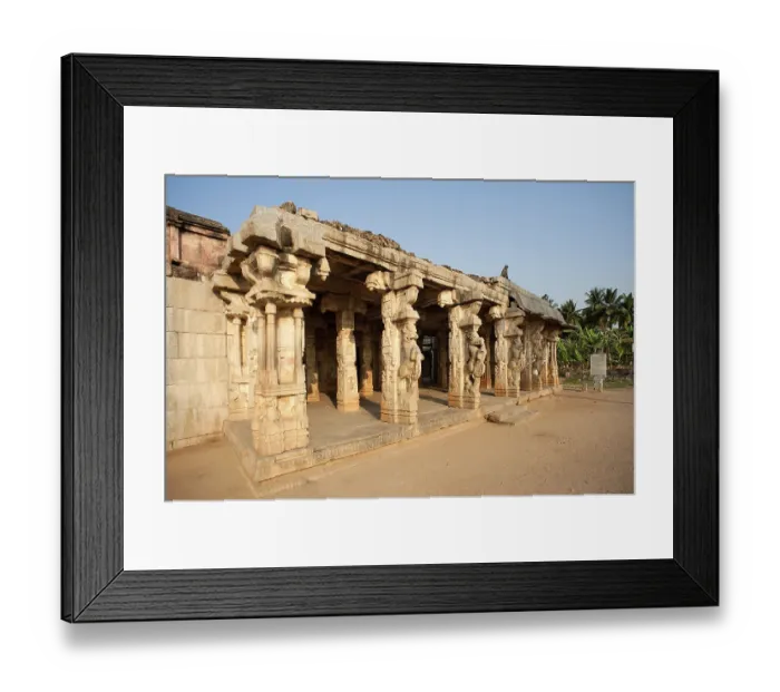 Framed Print : Decorative pillars of chandikesvara temple