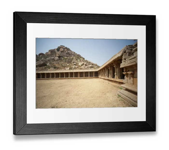 Framed Print : Achyutaraya temple and matanga hill at hampi