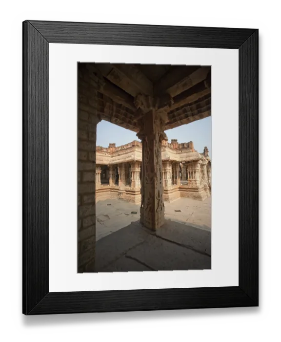 Framed Print : Decorative pillars carving at vitthal temple