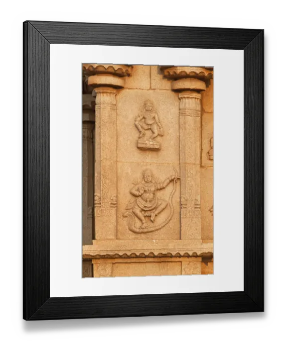 Framed Print : Sculpture of lord krishna at hazara rama temple