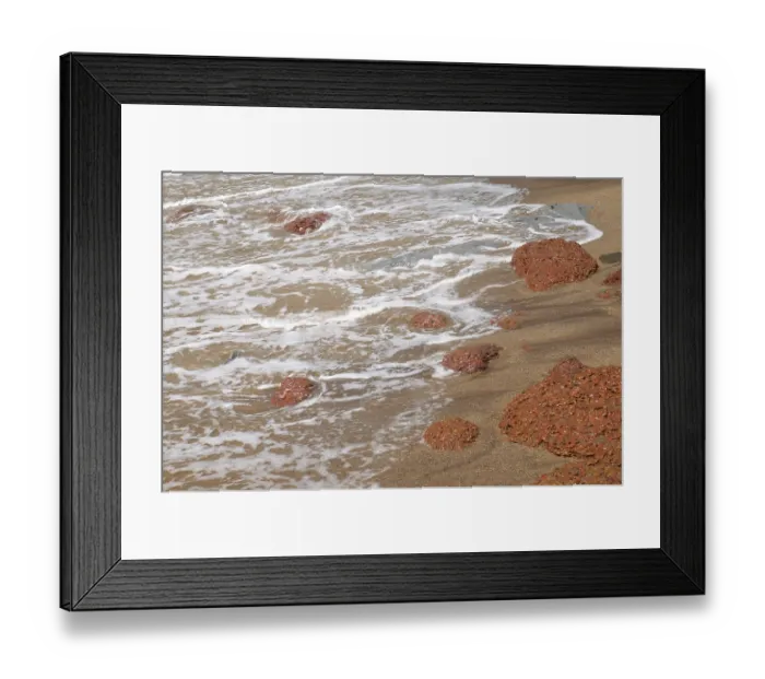 Framed Print : Waves touching the rocks Anjuna Beach Goa Maharashtra India Asia September 2010