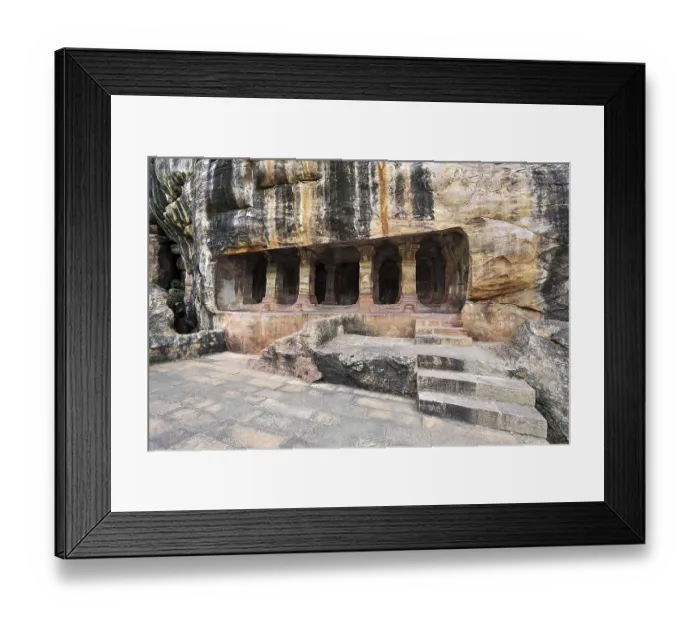 Framed Print : Jain Tirthankara Cave Badami Bagalkot Karnataka India Asia Oct 2010
