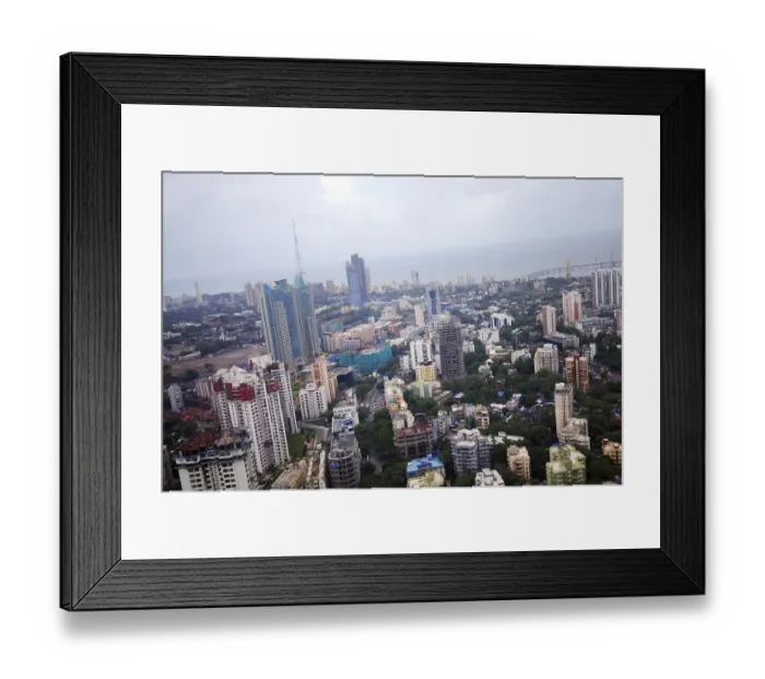 Framed Print : Aerial view of prabhadevi worli