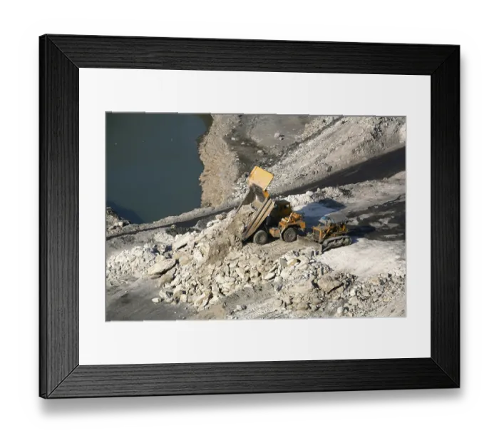 Framed Print : Overview of Coal mine in Jharkhand, India