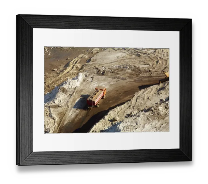 Framed Print : Overview of Coal mine in Jharkhand, India