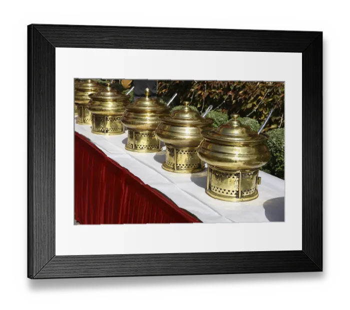 Framed Print : Brass vessels India