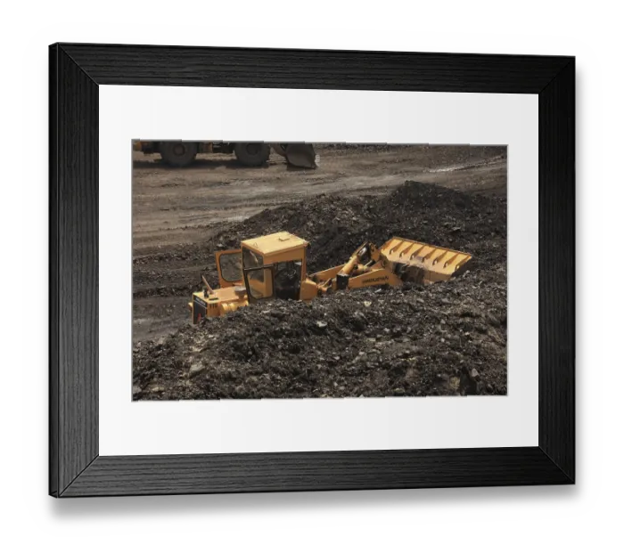Framed Print : Open cast coal mines of the Mahanadi Coal Fields Limited at Jharsuguda Orissa India