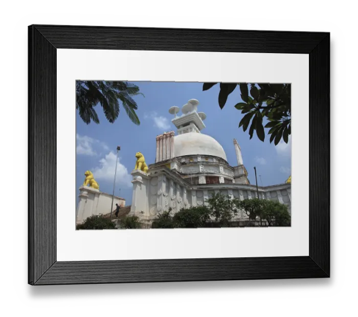 Framed Print : Peace Pagoda at orissa India
