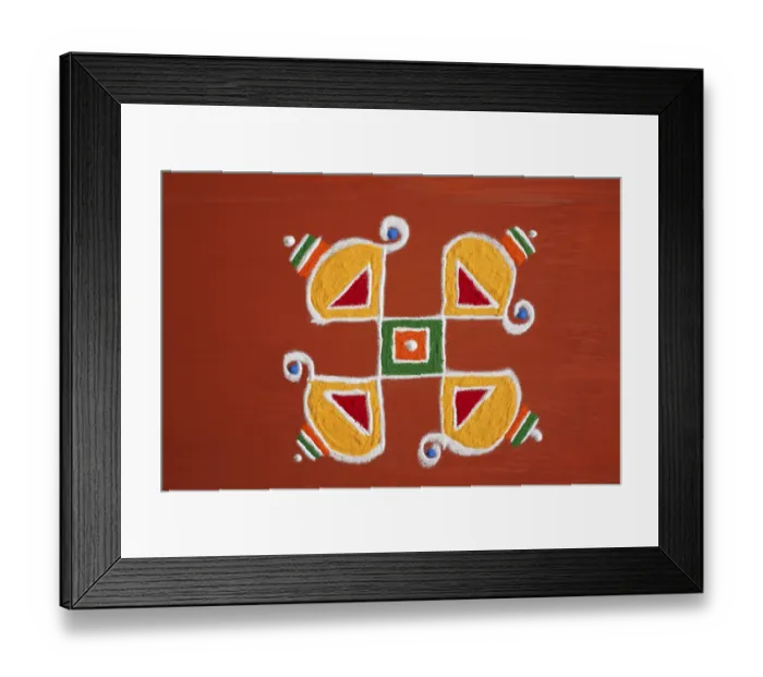 Framed Print : Rangoli, India