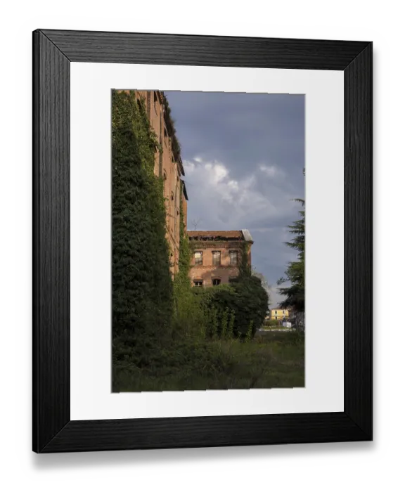 Framed Print : A photo of a detail of an old abandoned factory Framed Print : A photo of a detail of an old abandoned factory