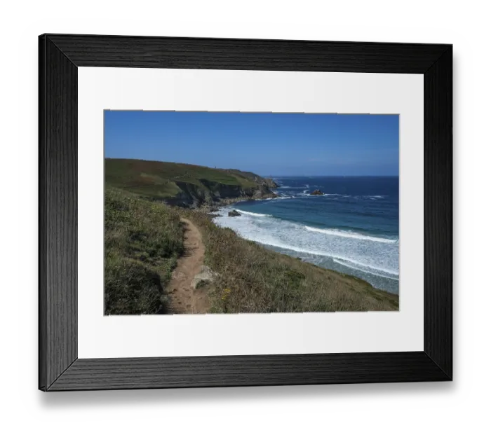 Framed Print : Plogoff, Brittany, France - Hiking trail to the Pointe du Raz Framed Print : Plogoff, Brittany, France - Hiking trail to the Pointe du Raz