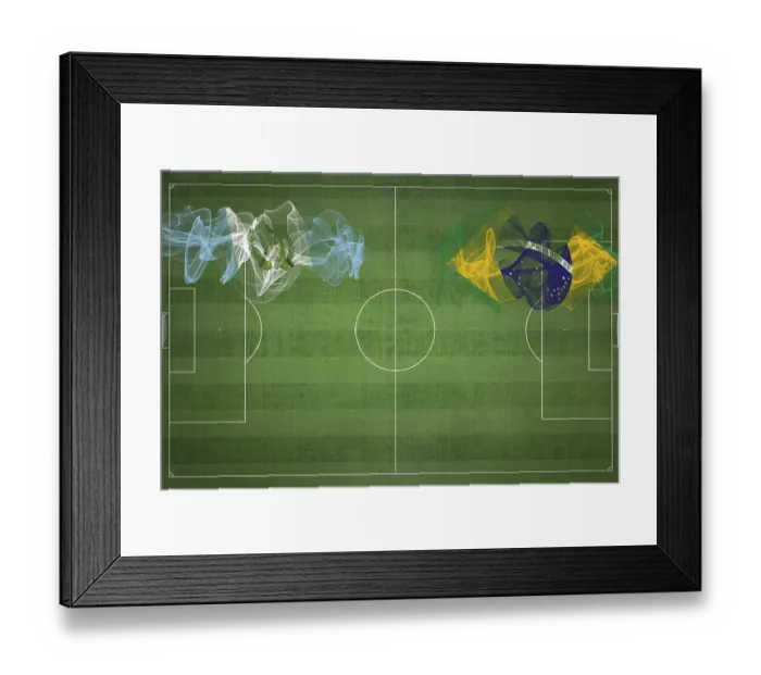 Framed Print : Guatemala vs Brazil Soccer Match