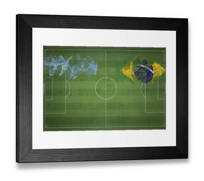Framed Print : Micronesia vs Brazil Soccer Match