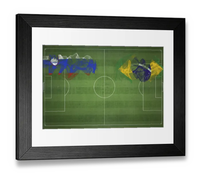 Framed Print : Slovenia vs Brazil Soccer Match Framed Print : Slovenia vs Brazil Soccer Match