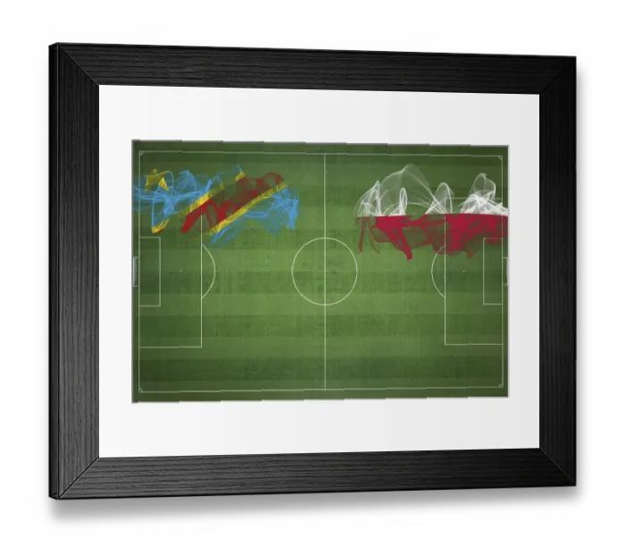 Framed Print : Democratic Republic of Congo vs Poland Soccer Match