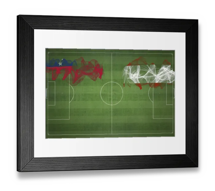 Framed Print : Samoa vs Austria Soccer Match, national colors