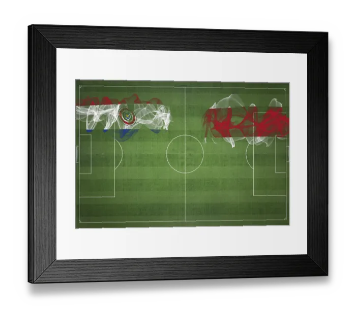 Framed Print : Paraguay vs Costa Rica Soccer Match