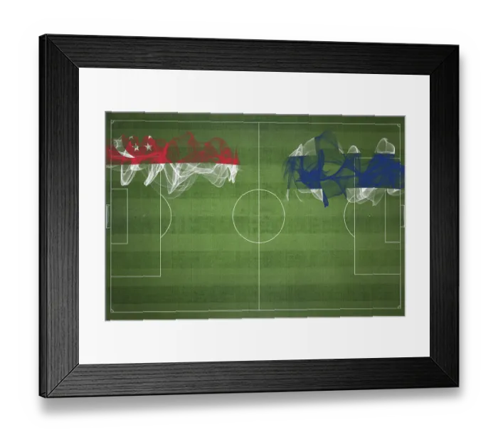 Framed Print : Singapore vs Finland Soccer Match