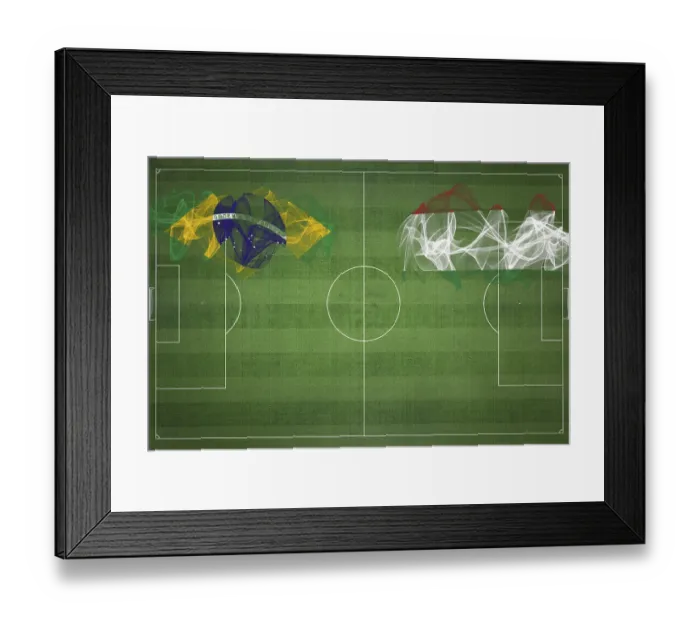 Framed Print : Brazil vs Hungary Soccer Match Framed Print : Brazil vs Hungary Soccer Match