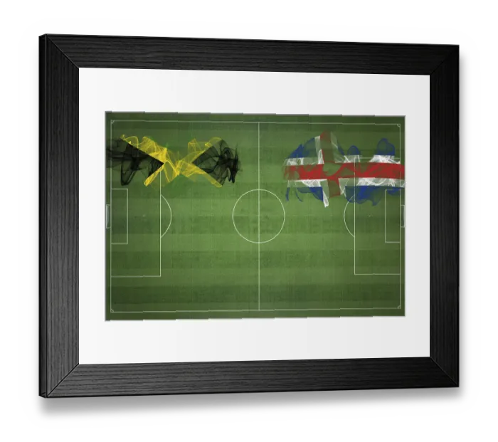 Framed Print : Jamaica vs Iceland Soccer Match