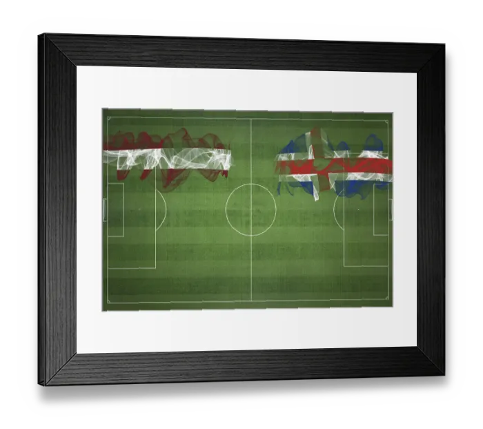 Framed Print : Latvia vs Iceland Soccer Match