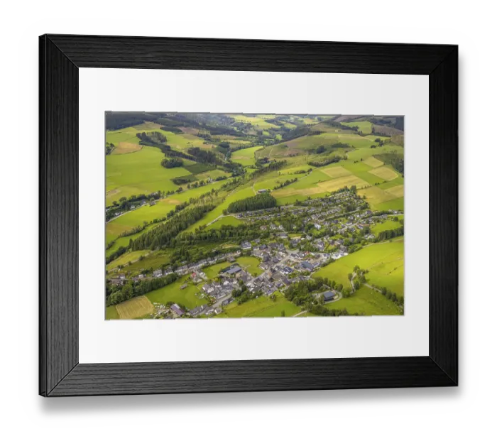 Framed Print : Aerial view, aerial view residential area Im Oberdorf Framed Print : Aerial view, aerial view residential area Im Oberdorf